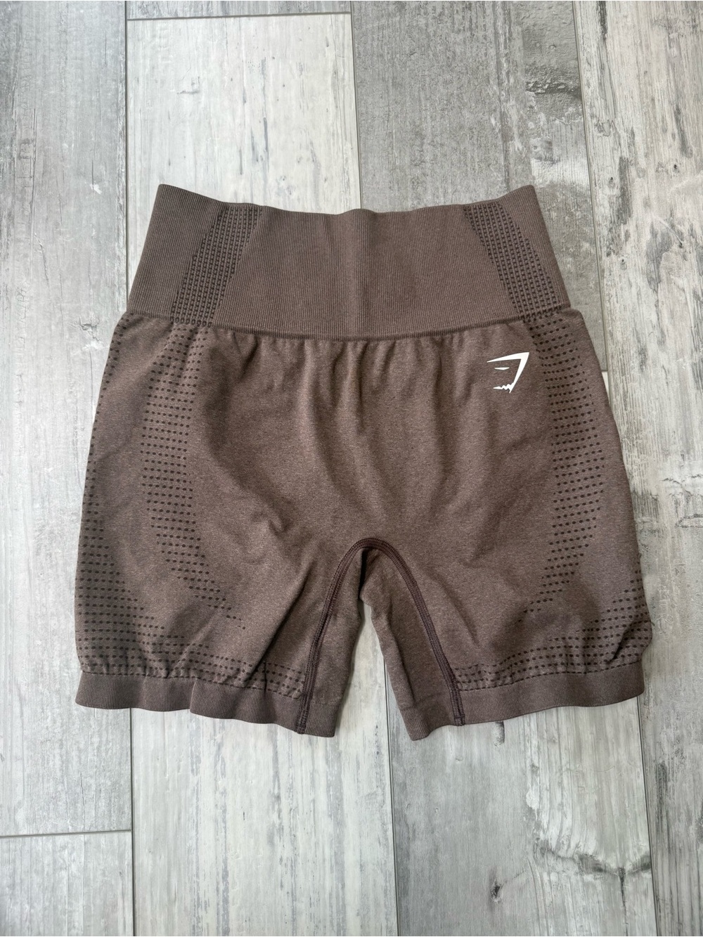 NWT Gymshark Vital Seamless 2.0 Shorts Brown Marl Size Medium Biker Shorts